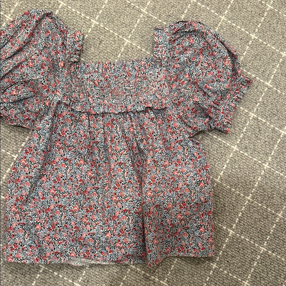 Doen Francis Floral Puff Sleeve Blouse